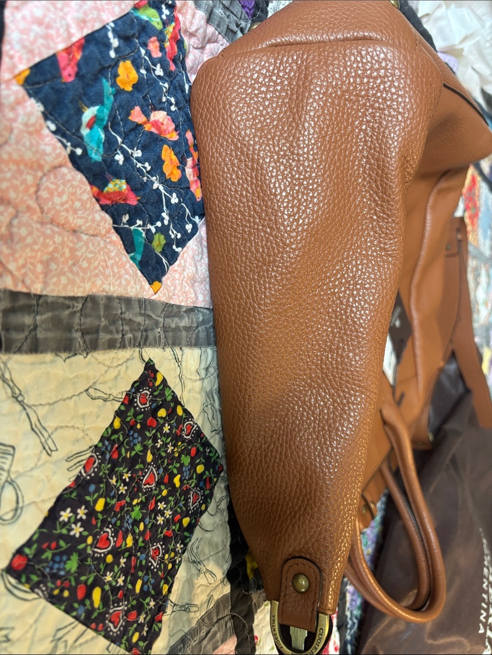 CUOIERIA FIORENTINA Leather Tote in caramel leather - Picture 6 of 14
